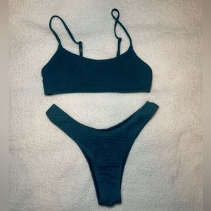 teal bikini bottoms slightly cheeky